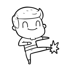 cartoon friendly man