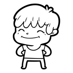 cartoon happy boy