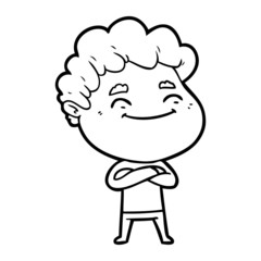 cartoon friendly man