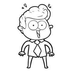 Obraz premium cartoon staring man