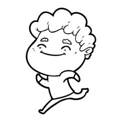 cartoon friendly man
