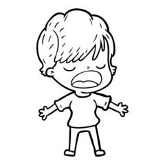 cartoon woman talking