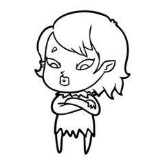 cute cartoon vampire girl