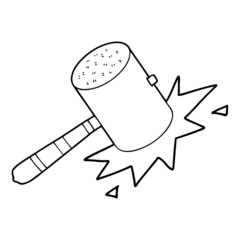 cartoon banging gavel