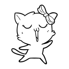 Obraz premium cartoon cat