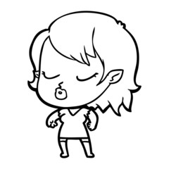 cute cartoon vampire girl