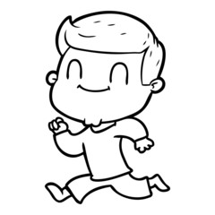 cartoon friendly man