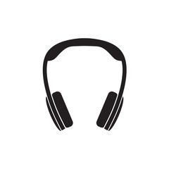 black headphones icon- vector illustration