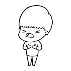 Fototapeta premium cartoon stressed man