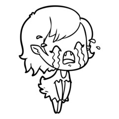 cartoon crying vampire girl