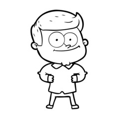 cartoon happy man