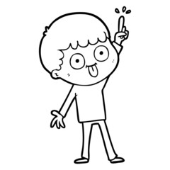 cartoon man staring