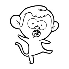 cartoon shocked monkey