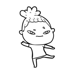cartoon woman