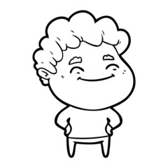 cartoon friendly man