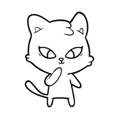 Fototapeta premium cute cartoon cat