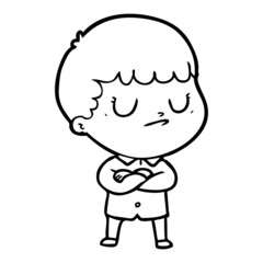 cartoon grumpy boy