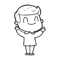cartoon friendly man