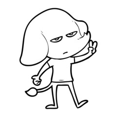 annoyed cartoon elephant