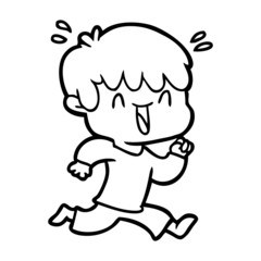 cartoon laughing boy
