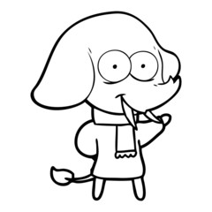 happy cartoon elephant