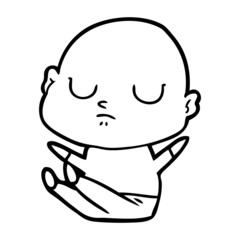 Obraz premium cartoon bald man