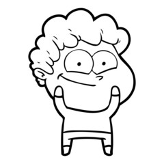 cartoon happy man