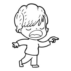 cartoon woman talking