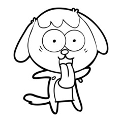 Fototapeta premium cute cartoon dog