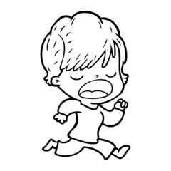 cartoon woman talking