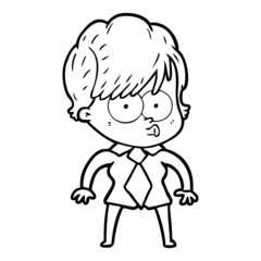 cartoon woman