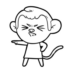 cartoon annoyed monkey