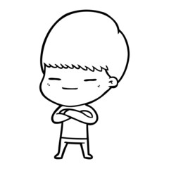 cartoon smug boy
