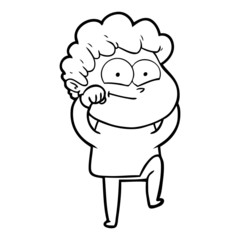 cartoon happy man