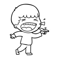 cartoon laughing man