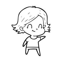 cartoon friendly girl
