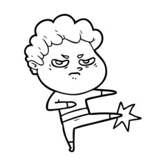 cartoon angry man