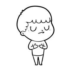 cartoon grumpy boy
