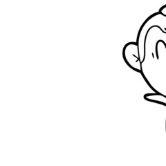 cartoon laughing monkey