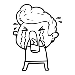 cartoon crying man