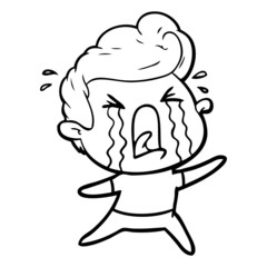 cartoon crying man
