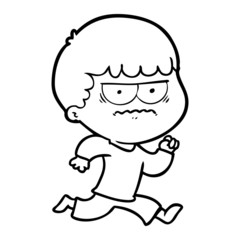 cartoon angry man