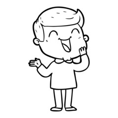 cartoon happy man