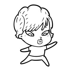 Obraz premium cartoon woman