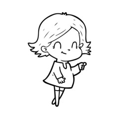 cartoon friendly girl