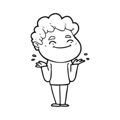 cartoon friendly man