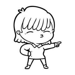 cartoon woman