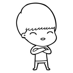 Obraz premium happy cartoon boy