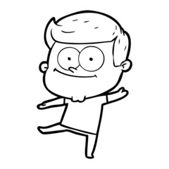 cartoon happy man