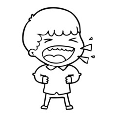 cartoon laughing man